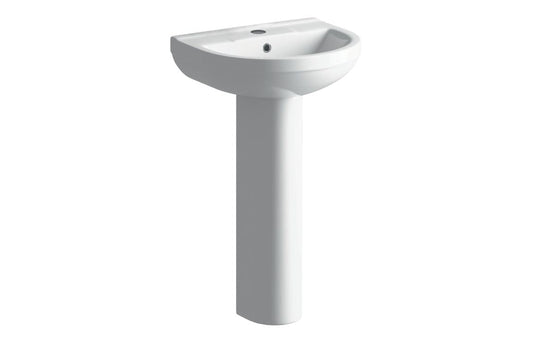 Amber Basin & Full Pedestal - H 810 x W 500 x D 390mm