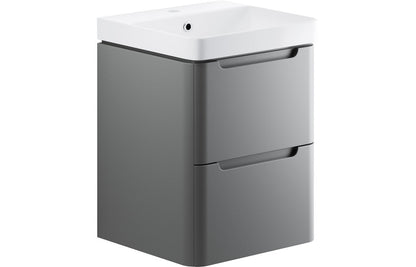 Camel 500mm 2 Drawer Wall Hung Cloakroom Basin Unit