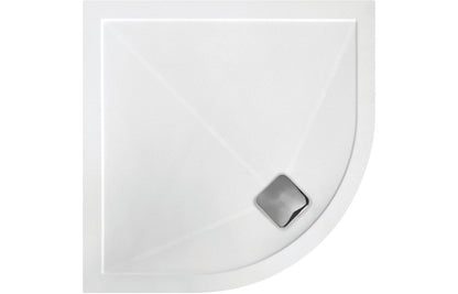 Anti-Slip Ultra-Slim Offset Quadrant Tray & Waste - H 25 x W 1200 x D 800mm
