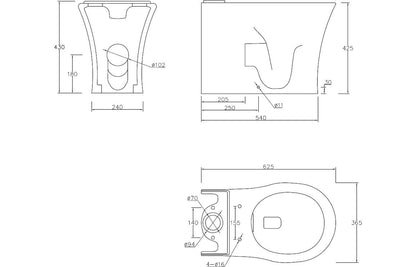 Averon Rimless Close Coupled Fully Shrouded WC & Soft Close Seat